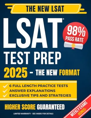 Book Cover: LSAT Test Prep: The Complete Study Guide to Ace the New LSAT with a Proven Strategy System | Includes 6 Full-Length Practice Tests and Weekly Exams to Master Every Section and Get into Top Law Schools