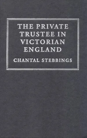 Book Cover: The Private Trustee in Victorian England (Cambridge Studies in English Legal History)