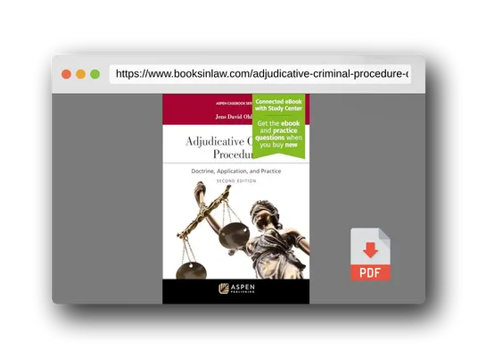 PDF Preview of the book Adjudicative Criminal Procedure: Doctrine, Application, and Practice [Connected eBook with Study Center] (Aspen Casebook)