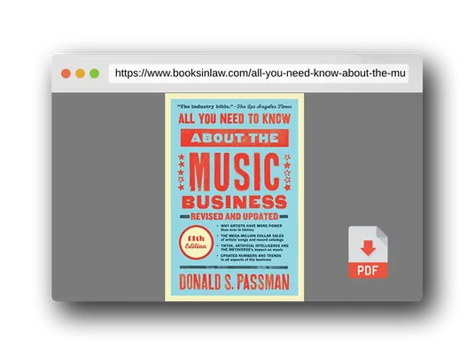 PDF Preview of the book All You Need to Know About the Music Business: Eleventh Edition