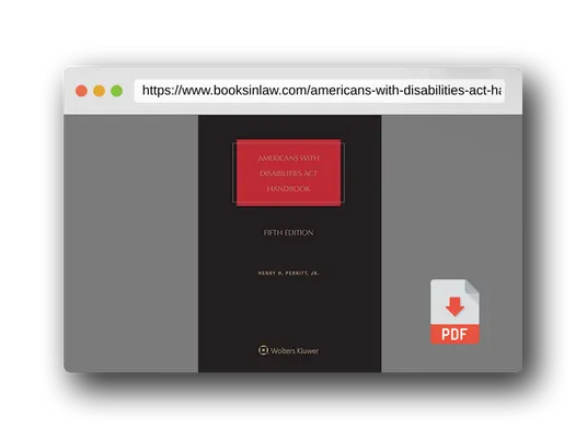 PDF Preview of the book Americans With Disabilities Act Handbook