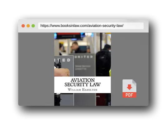 PDF Preview of the book Aviation Security Law