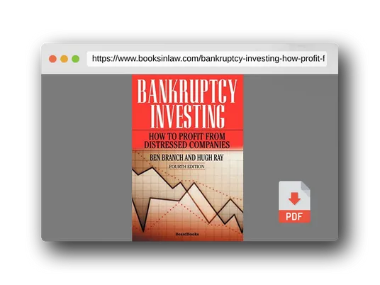 PDF Preview of the book Bankruptcy Investing - How to Profit from Distressed Companies