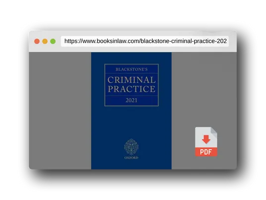 PDF Preview of the book Blackstone's Criminal Practice 2021