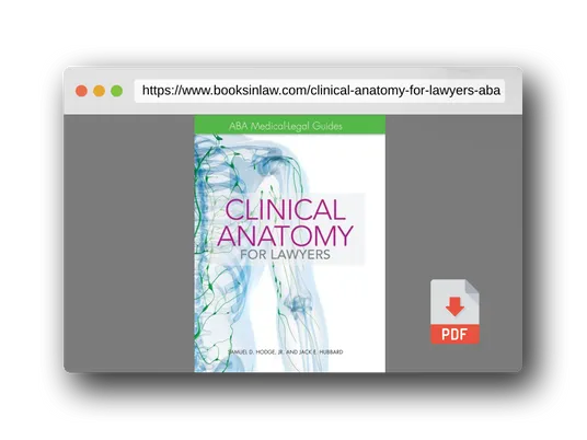 PDF Preview of the book Clinical Anatomy for Lawyers: ABA Medical-Legal Guides