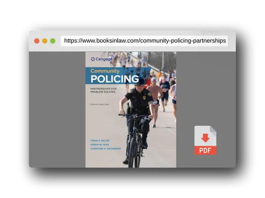 PDF Preview of the book Community Policing: Partnerships for Problem Solving