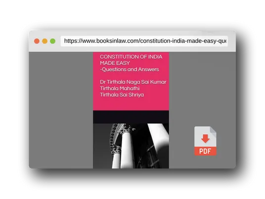 PDF Preview of the book CONSTITUTION OF INDIA MADE EASY: Questions and Answers