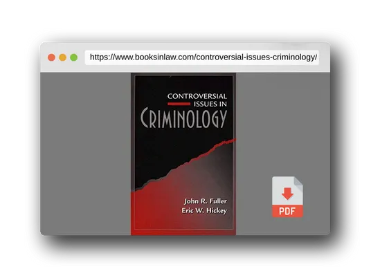 PDF Preview of the book Controversial Issues in Criminology