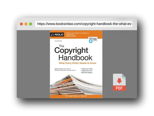 PDF Preview of the book Copyright Handbook, The: What Every Writer Needs to Know