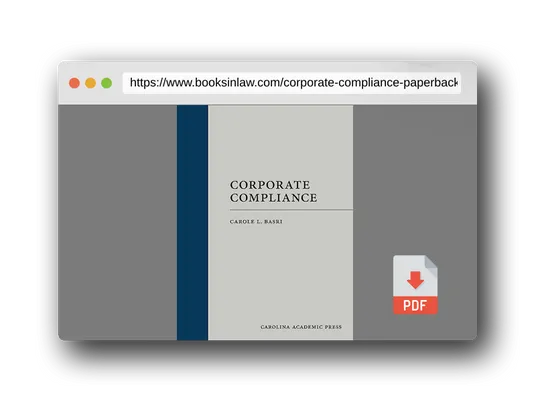 PDF Preview of the book Corporate Compliance (Paperback)