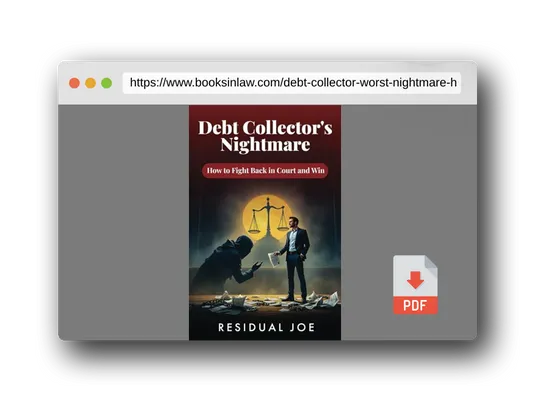 PDF Preview of the book Debt Collector's Worst Nightmare: How to Fight Back in Court and Win