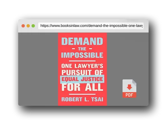 PDF Preview of the book Demand the Impossible: One Lawyer's Pursuit of Equal Justice for All