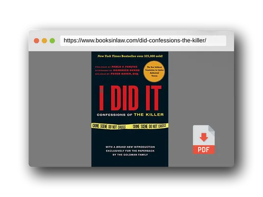 PDF Preview of the book If I Did It: Confessions of the Killer