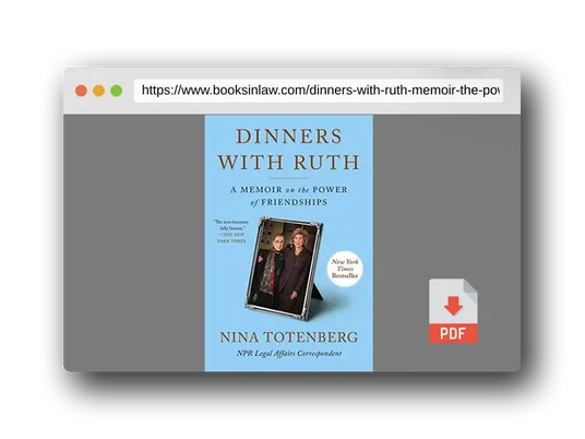 PDF Preview of the book Dinners with Ruth: A Memoir on the Power of Friendships