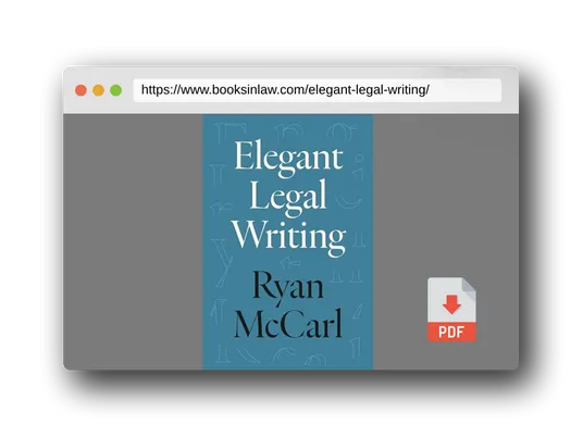 PDF Preview of the book Elegant Legal Writing