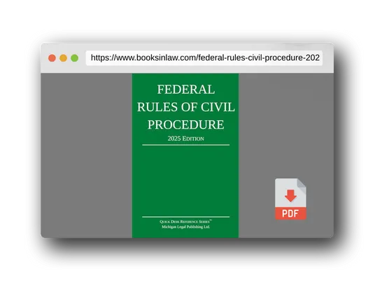 PDF Preview of the book Federal Rules of Civil Procedure; 2025 Edition: With Statutory Supplement (Quick Desk Reference)
