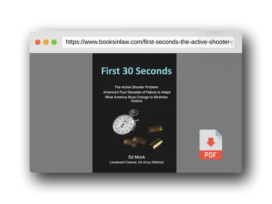 PDF Preview of the book First 30 Seconds: The Active Shooter Problem