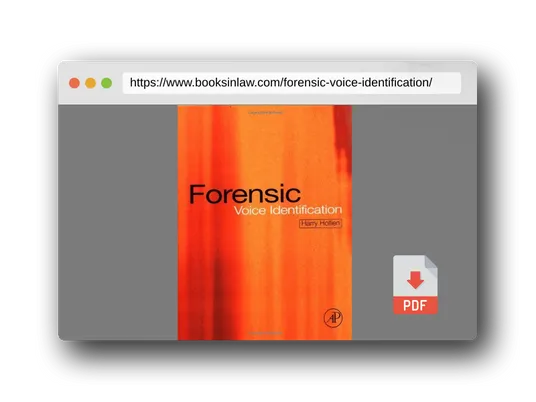 PDF Preview of the book Forensic Voice Identification