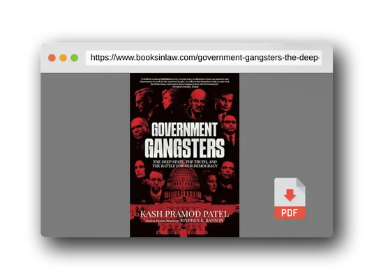 PDF Preview of the book Government Gangsters: The Deep State, the Truth, and the Battle for Our Democracy