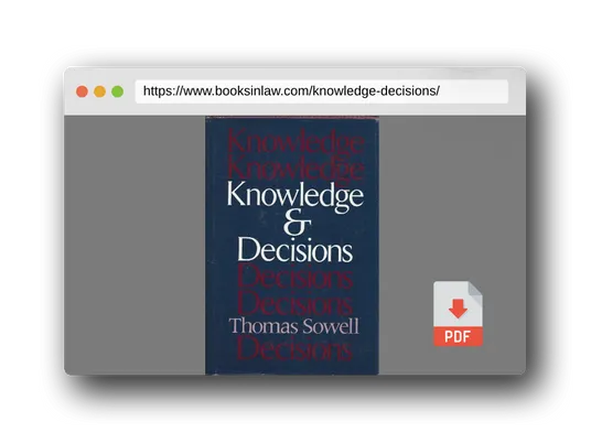 PDF Preview of the book Knowledge & Decisions