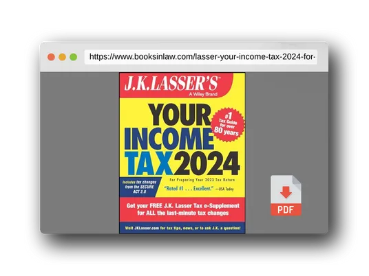 PDF Preview of the book J.K. Lasser's Your Income Tax 2024: For Preparing Your 2023 Tax Return