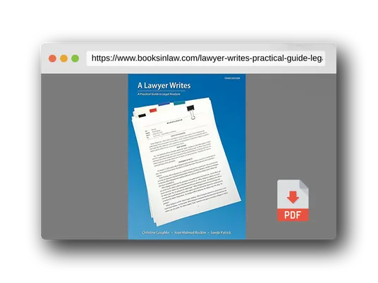PDF Preview of the book A Lawyer Writes: A Practical Guide to Legal Analysis