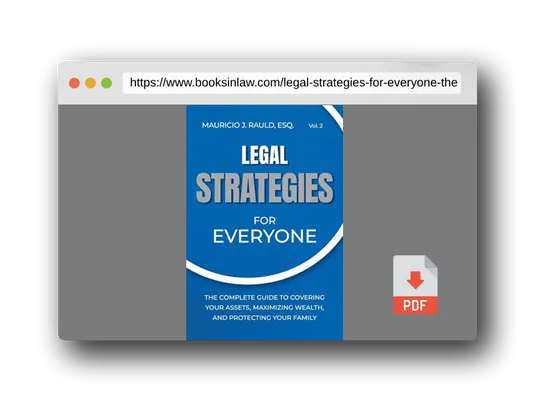 PDF Preview of the book Legal Strategies for Everyone: The Complete Guide to Covering your Assets, Maximizing Wealthy, and Protecting Your Family (Strategies for Everyone, 2)