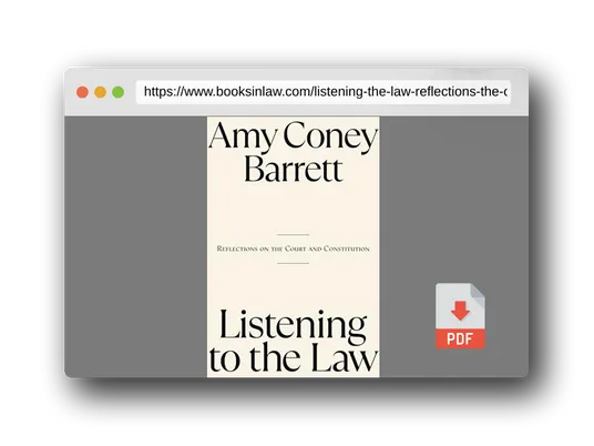 PDF Preview of the book Listening to the Law: Reflections on the Court and Constitution