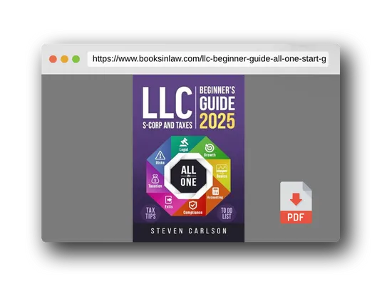 PDF Preview of the book LLC Beginner's Guide [All-in-One]: Start & Grow Your Business While Saving on Taxes – Insider Strategies, Bookkeeping Hacks & Smart Accounting Tips