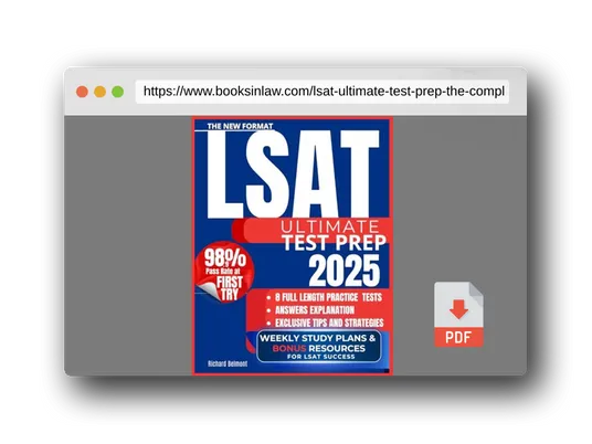 PDF Preview of the book LSAT Ultimate Test Prep: The Complete Guide to Excelling in Every Section with a Proven Strategy System | Expert Advice, 8 Practice Tests, Study ... Resources, Updated for the New LSAT Edition