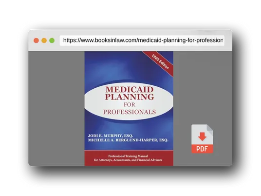 PDF Preview of the book Medicaid Planning For Professionals