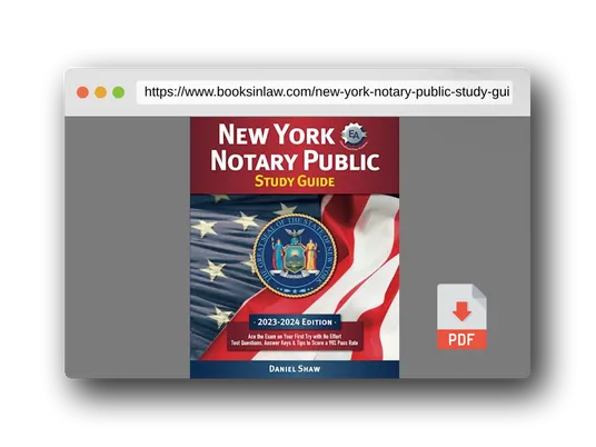 PDF Preview of the book New York Notary Public Study Guide: Ace the Exam on Your First Try with No Effort | Test Questions, Answer Keys & Insider Tips to Score a 98% Pass Rate