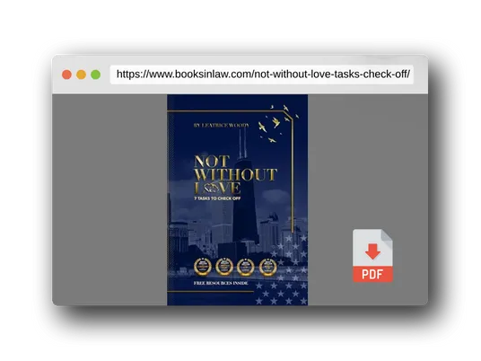 PDF Preview of the book NOT WITHOUT LOVE: 7 TASKS TO CHECK OFF