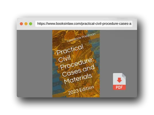 PDF Preview of the book Practical Civil Procedure: Cases and Materials: 2023 Edition