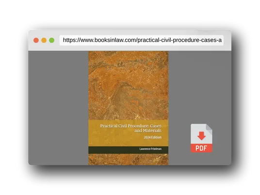 PDF Preview of the book Practical Civil Procedure: Cases and Materials: 2024 Edition