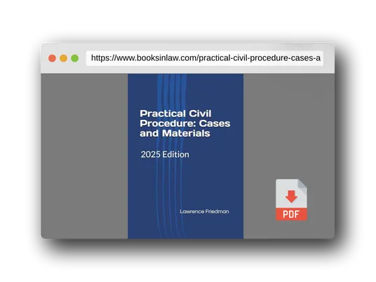 PDF Preview of the book Practical Civil Procedure: Cases and Materials: 2025 Edition