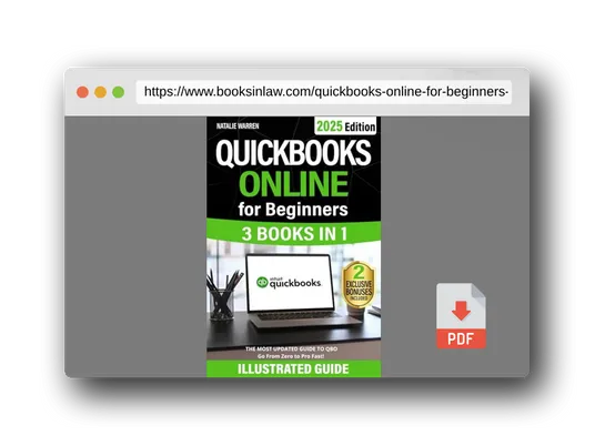 PDF Preview of the book QuickBooks Online for Beginners: The Most Updated Illustrated Guide to QBO. Unlock Practical Tools, Automation Secrets, and Industry-Specific Strategies to Go from Zero to Pro Fast