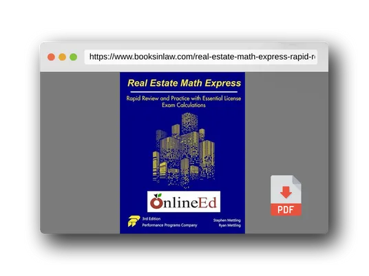 PDF Preview of the book Real Estate Math Express: Rapid Review and Practice with Essential License Exam Calculations: OnlineEd Edition