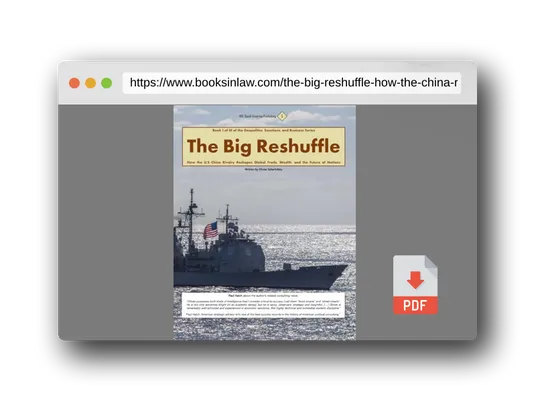 PDF Preview of the book The Big Reshuffle: How the U.S.-China Rivalry Reshapes Global Trade, Wealth, and the Future of Nations (Benefitting from the Comeback of the Nation State, Alliances, and Trade Blocs)