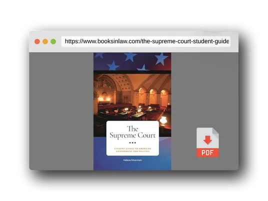 PDF Preview of the book The Supreme Court (Student Guides to American Government and Politics)