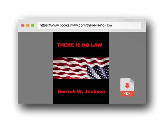 PDF Preview of the book There Is No Law