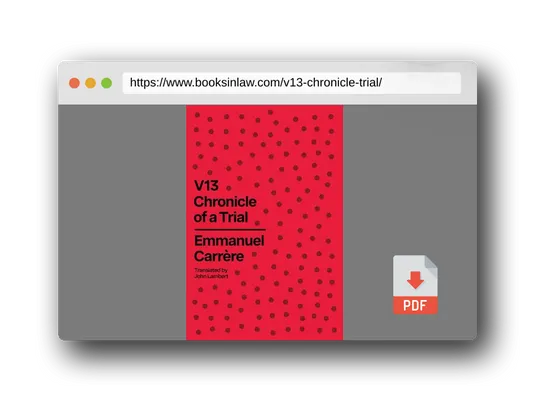 PDF Preview of the book V13: Chronicle of a Trial