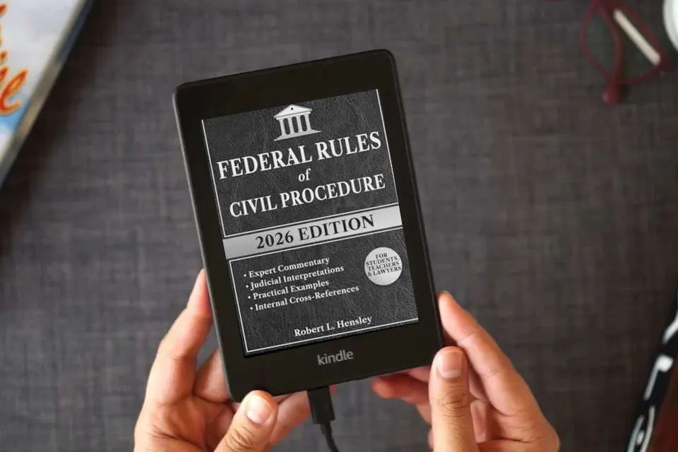 Read Online Federal Rules of Civili Procedure, 2026 Edition: Annotated with Expert Commentary, Judicial Interpretations and Practical Examples for Complete Legal Understanding as a Kindle eBook